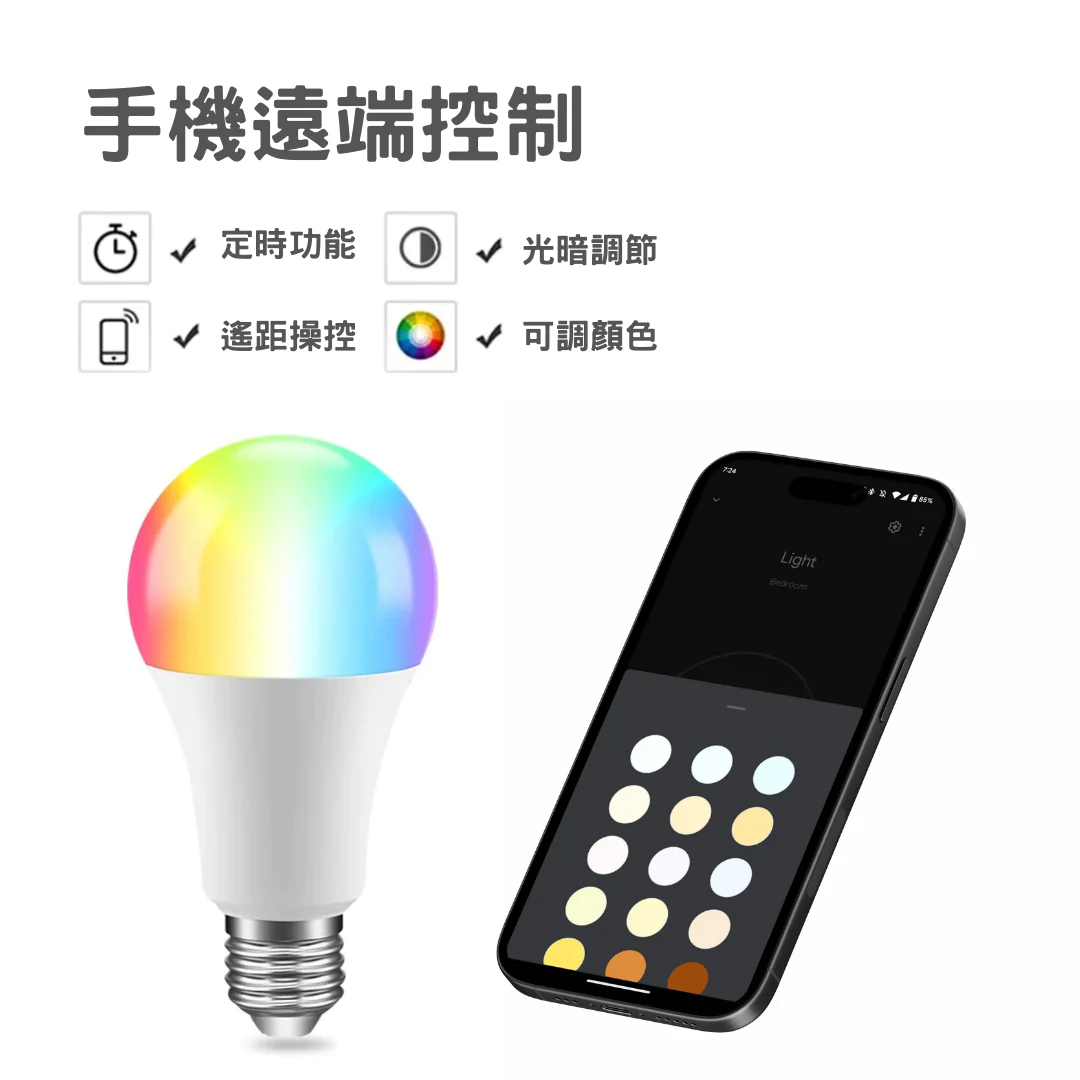 Matter 全新智慧燈泡 （支持Homekit、Google家居、Alexa系統）