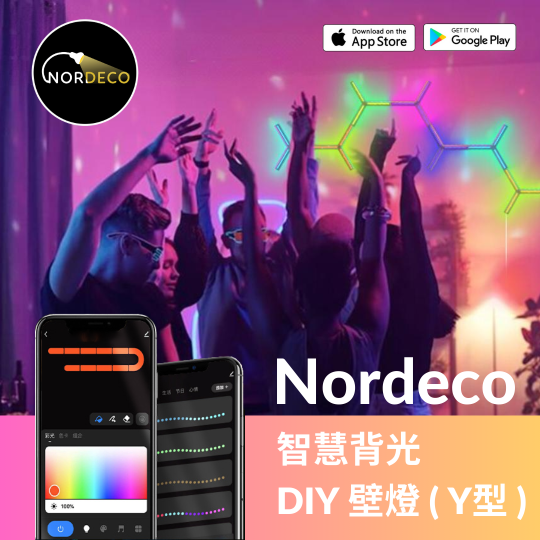 Nordeco 智慧背光DIY壁燈（Y型）