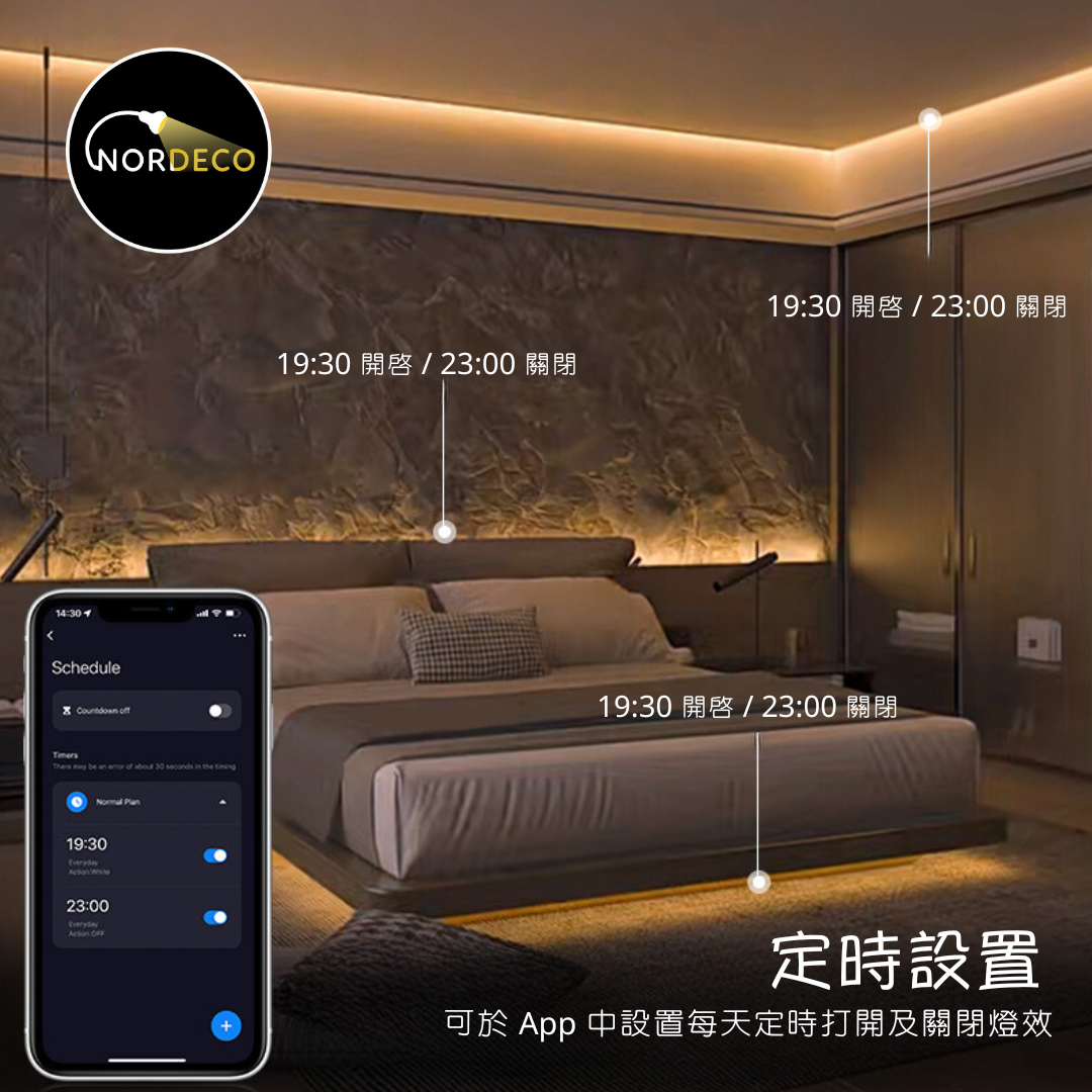 Nordeco 智慧柔性COB燈條 (冷白暖白光兩款)